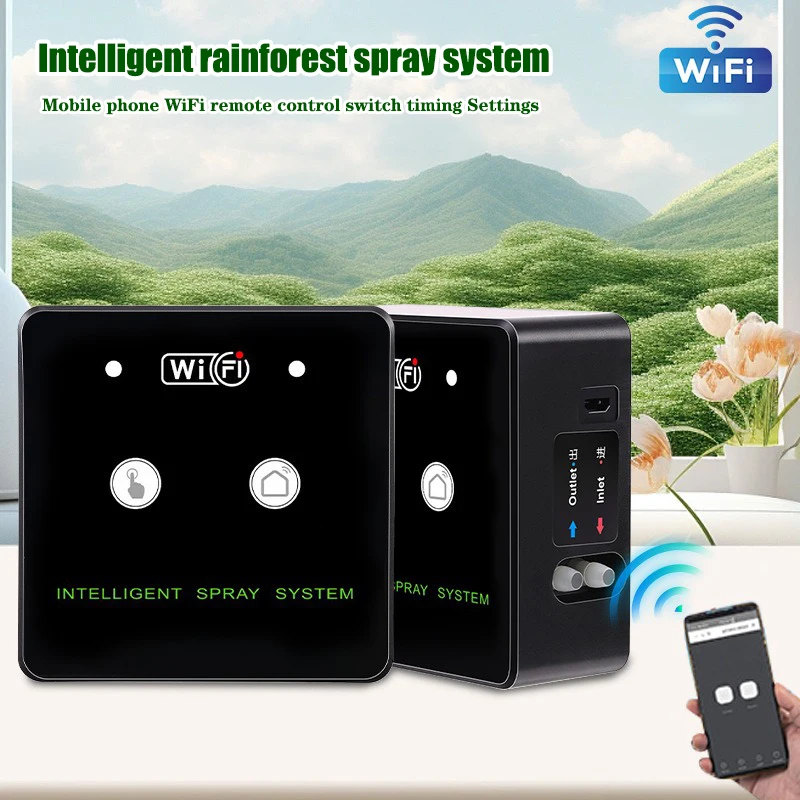 WiFi Control Rainforest Sprayer Kit Automatic Timing Mist Spray System Reptile Humidifier Irrigation Timer