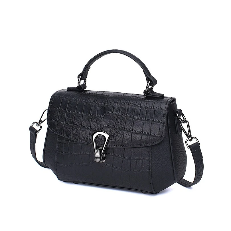 

Vintage Flap Genuine Top-Grain Leather Women's Shoulder Bag Large Capacity Fashion Shell Bag