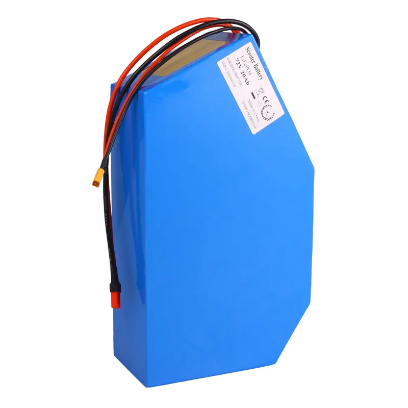 72v 40Ah lithium ion triangle battery BMS li ion for 5000w Mountain Bike scooter Motorcycle + 10A charger