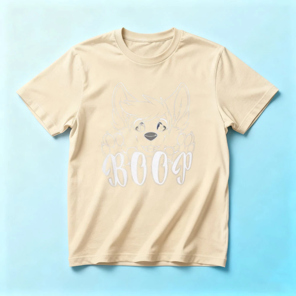 Cute Fursuit BOOP Puppy Graphic Printed Tshirt Furry Fandom T-Shirt Fluffy Enthusiast  T-shirt Men Casual Daily Life Cotton Tops