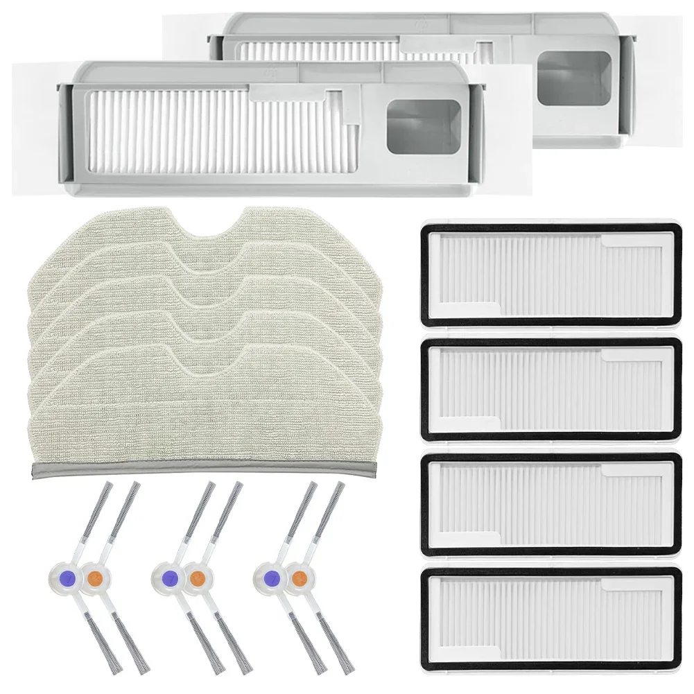

~Filter Mop Cloth Dust Bag Side Brush Kit For Narwal For Freo X U----ltra For Freo X Plus Vacuum Cleaner Replacement Accessories