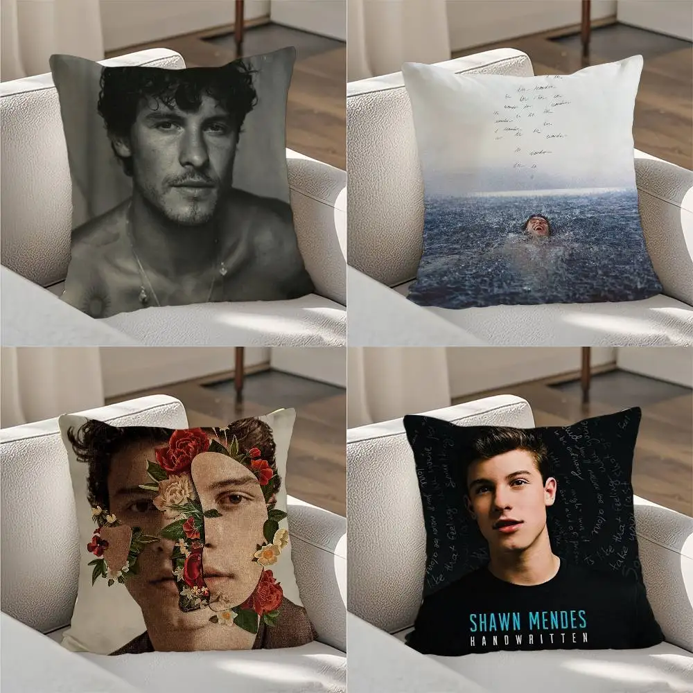 

S-Shawn Mendes Shawn Pillow Case Luxury Double-sided For Car Pillows 45x45 Cushions Cover Home and Decoration Sofa Pillow case