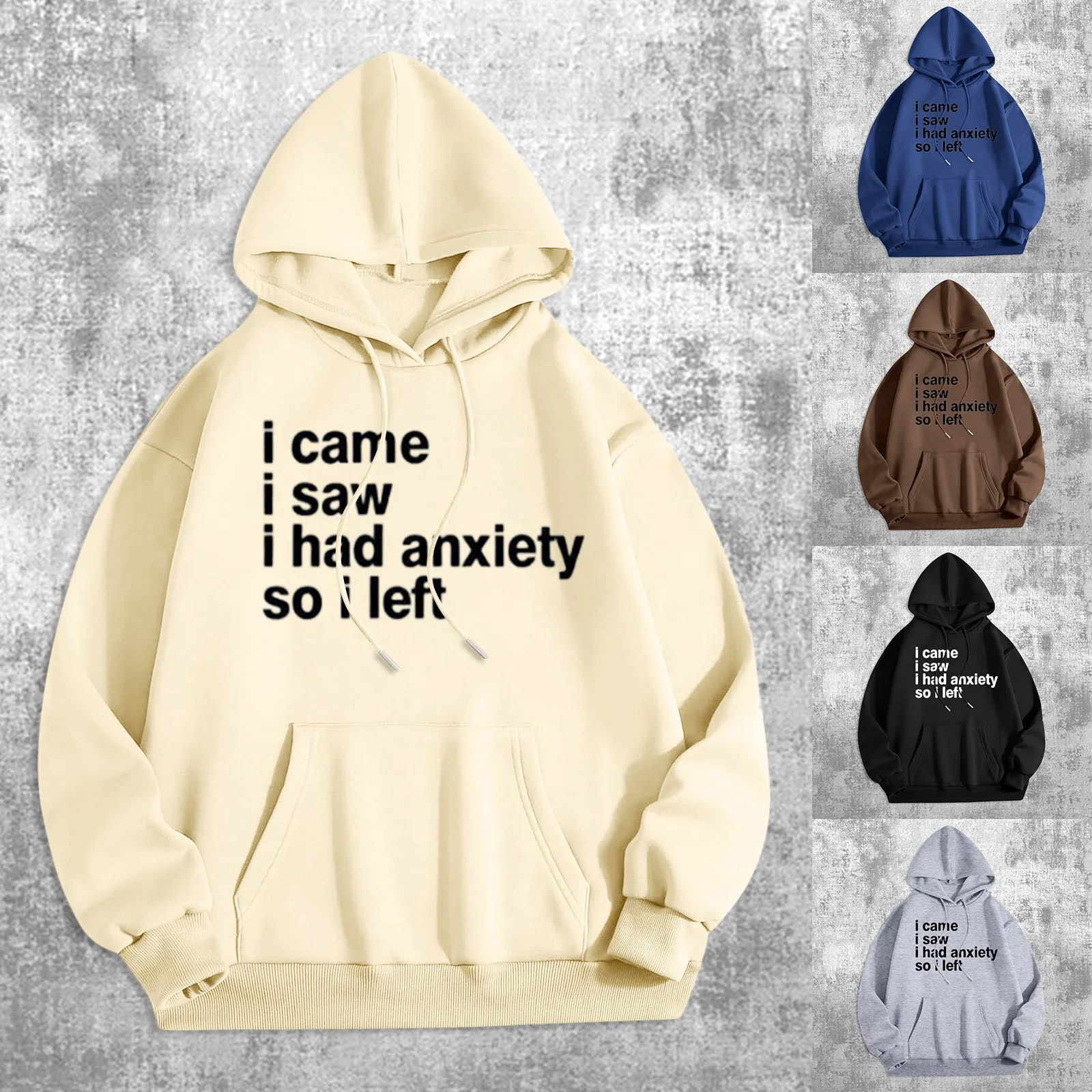 Hoodies cetakan huruf Hip Hop, Hoodie Harajuku wanita, kaus santai ukuran besar, tali serut longgar, pakaian olahraga, baju Pullover