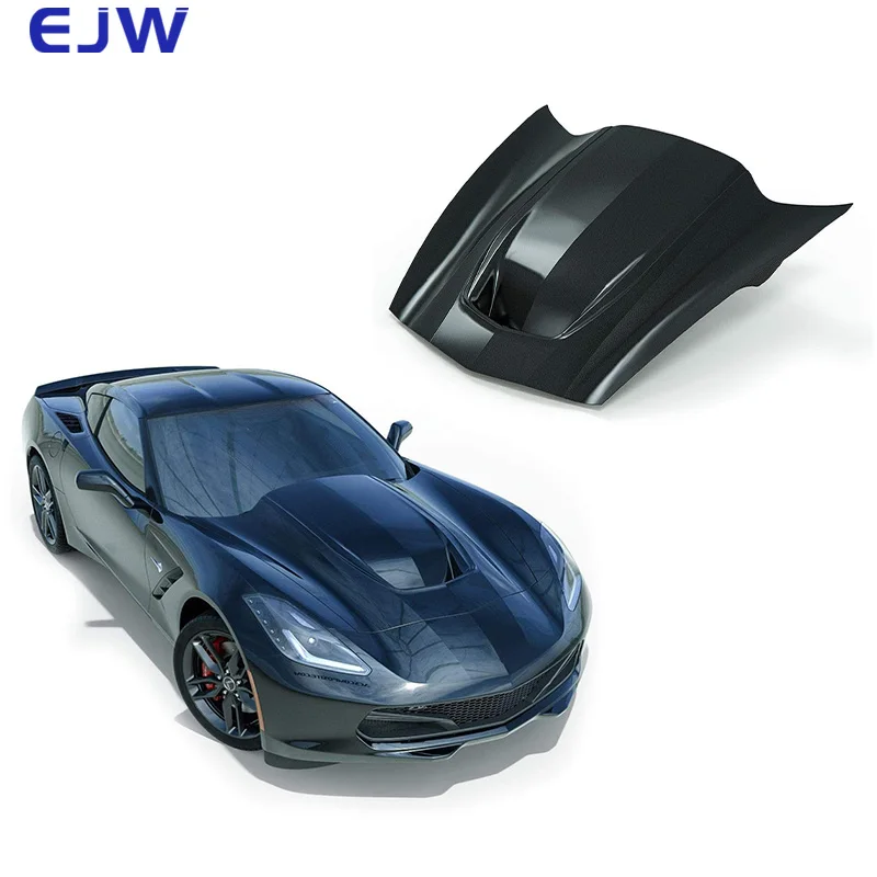 New High Quality Carbon Fiber Hood For Chevrolet Corvette C7 MBJ-2 Style Bolt-On Installation Includes Bolts