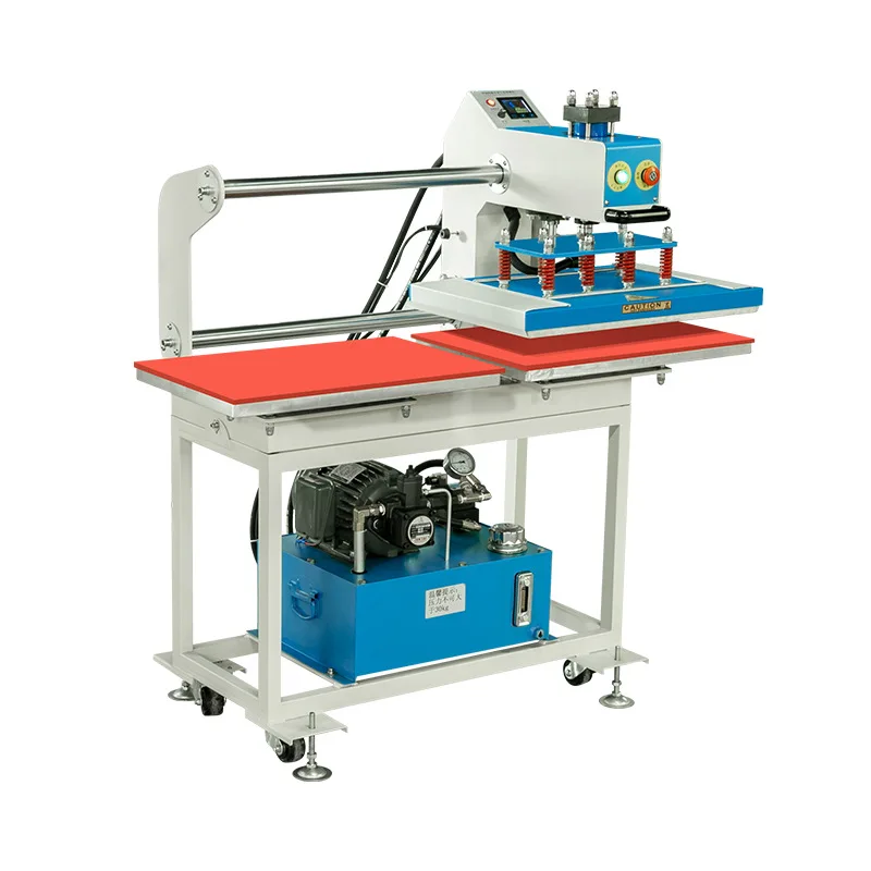 

Hydraulic heat transfer machine 4060 double station clothing mouse pad insole hot drawing hot drilling heat of sublimation