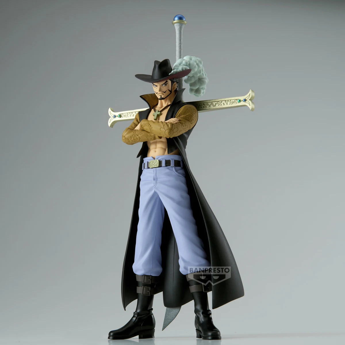 Original BANDAI Banpresto ONE PIECEDXF EXTRA Dracule Mihawk PVC Action Figure Anime Figures Model Toys Christmas Gifts