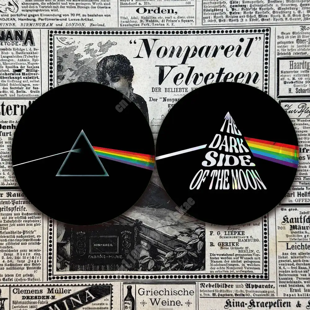 P-Pink F-Floyd The Dark Side of The Moon Button Badge 2PC Sets for Bags & Clothes & Accessories Metal Pin Creative Gift