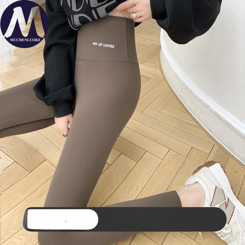Legginsy Damskie Wiosna Jesień Eleganckie Z Wysokim Stanem Podnoszące Pośladki Spodnie do Jogi Modne Wyszczuplające Seksowne Wyszczuplające Talia Legginsy