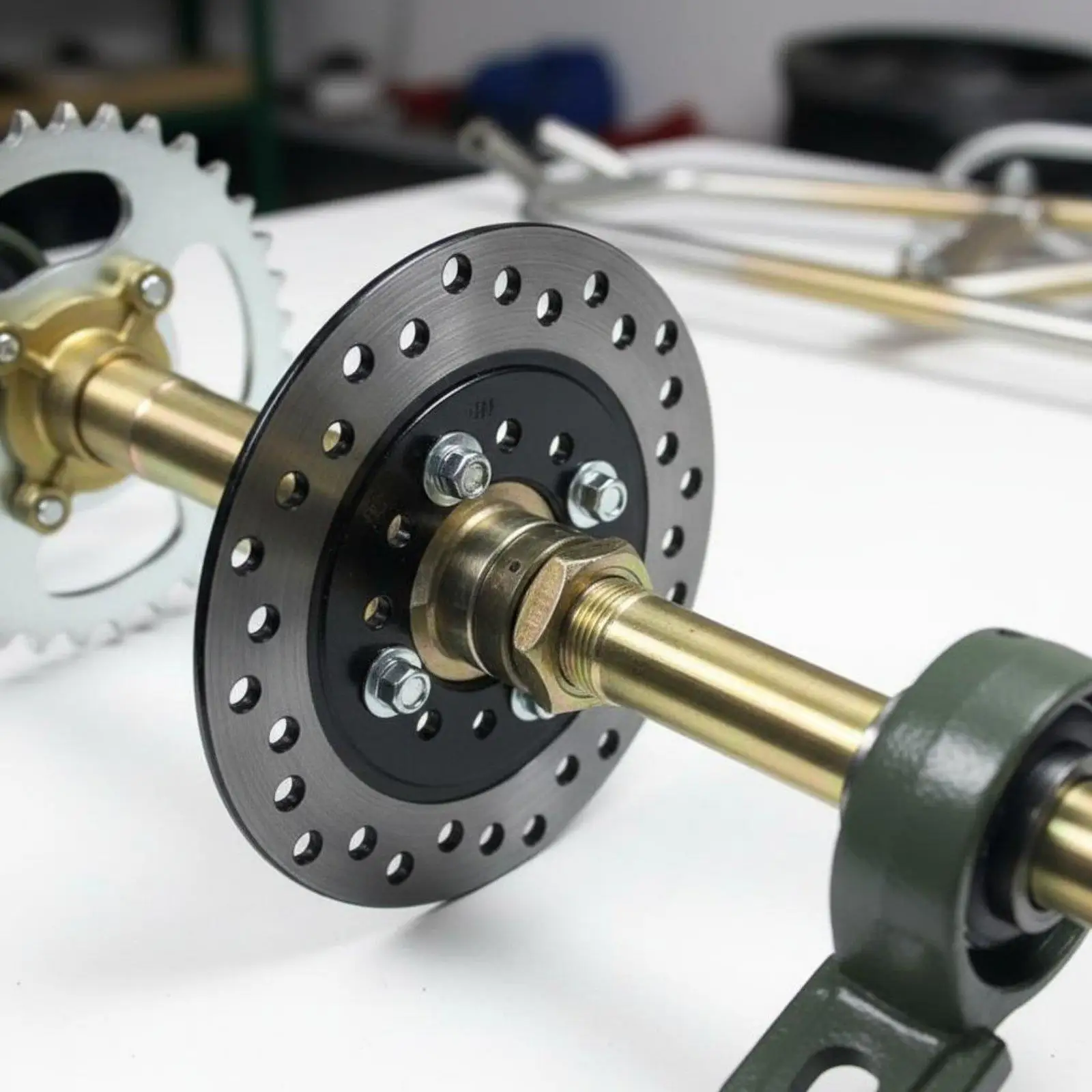 Go Kart Rear Axle Heavy Duty Live Axle Assembly Performance Component for Three Four Wheel ATV Parts Custom Project