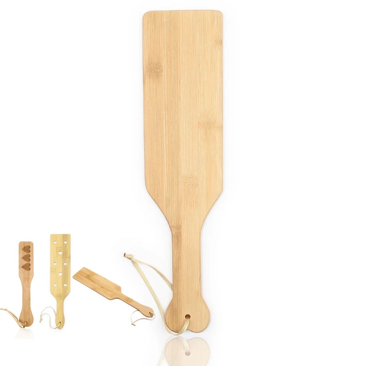 

5 Style Slapper Riding Spurs of Bamboo Paddle Riding Crops Flogger Thickness Spanking Paddle for Horsewhips Spikes