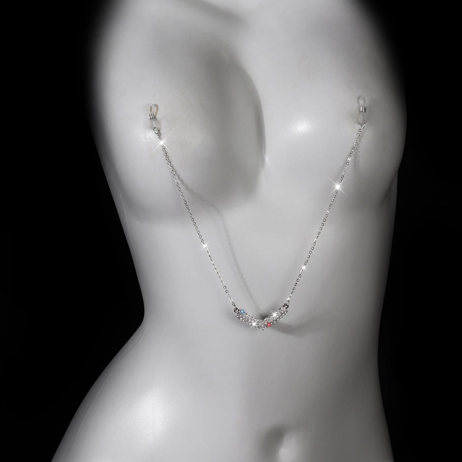 1 elegant and sexy angel wing alloy chest chain, suitable for wearing at nightclubs parties beach vacations and as a body chain