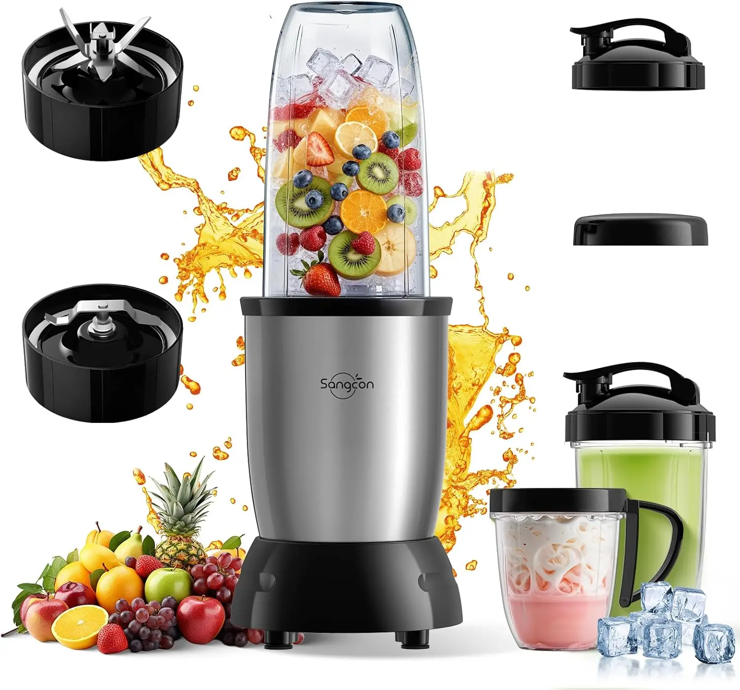 

1000W Portable Blender with BPA-Free Cups for Smoothies, Shakes, and Grinding - Easy Clean & Safe