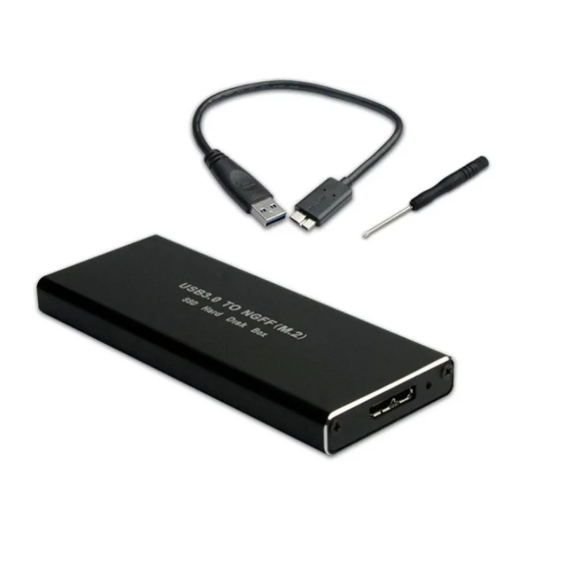 Ngff-外付けハードディスク,m.2ソリッドステート,5gbps ssd,冷却金属ハウジング,2230, 2242, 2260, 2280用usb3.0 pc,モバイルhddハウジング