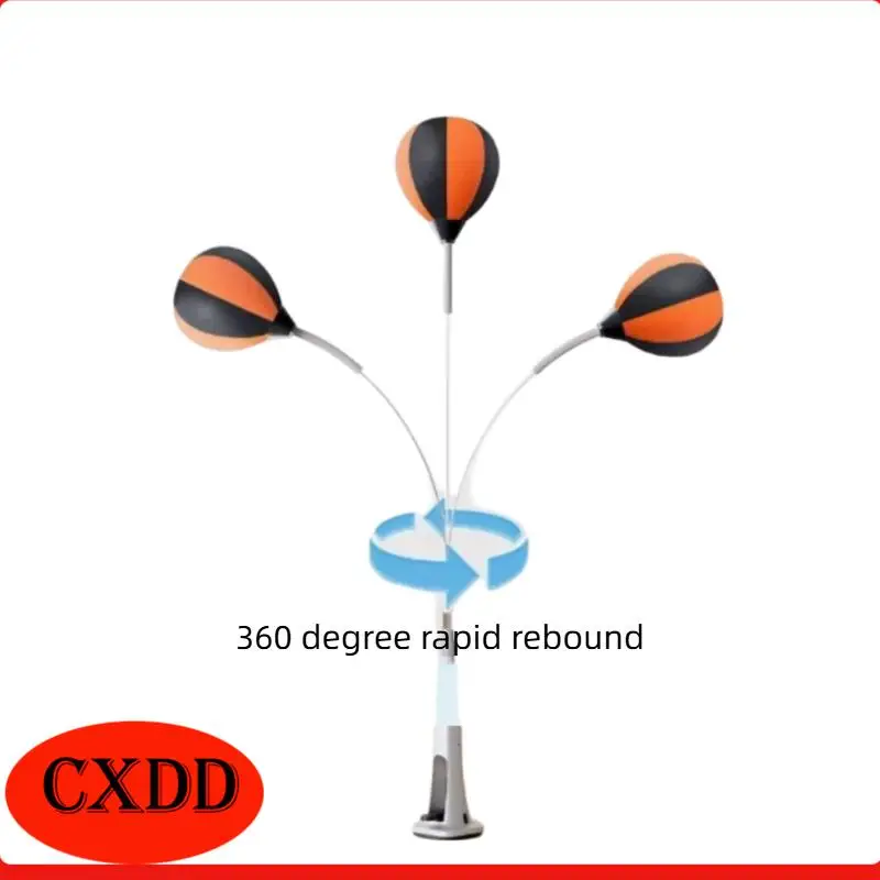 Indoor Reaction Punching Ball for Boxing Training, Strong Suction Cup All-Terrain Base, Adjustable Speed Ball for Adults & Youth