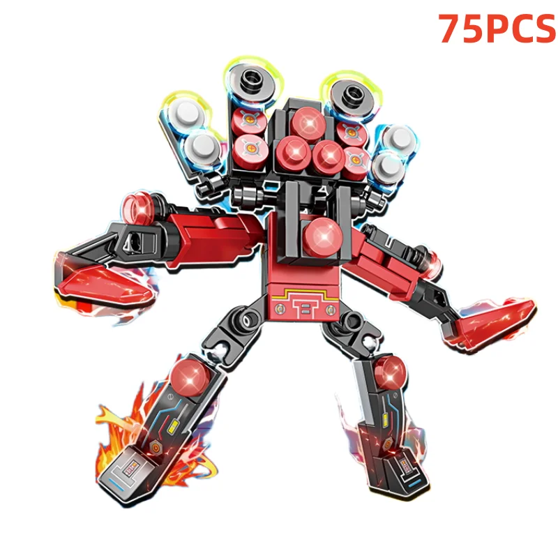 Skibidi Toilet Surveillance Man TV Compatible Building Blocks Mini Model Action Figures Toys Christmas Halloween Birthday Gift