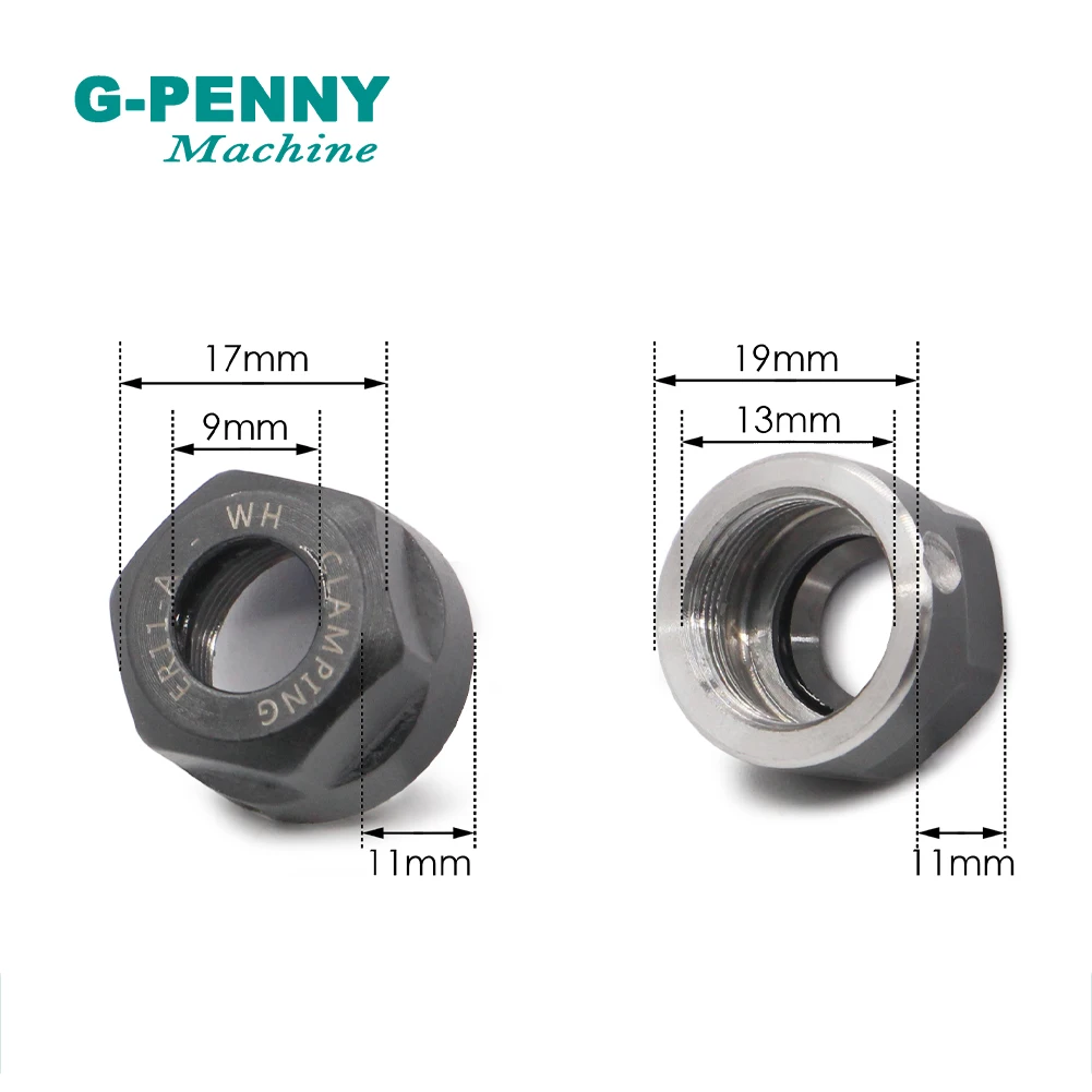 ER11-A collet nut for cnc engraving spindle motor / ER11 collet chuck CNC spindle nut Clamping