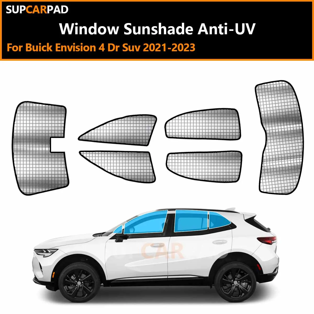 

For Buick Envision 4 Dr Suv 2021-2023 Custom Car Window Sunshade Anti-UV Car Sun Window Visors Sunshade Covers Accessories