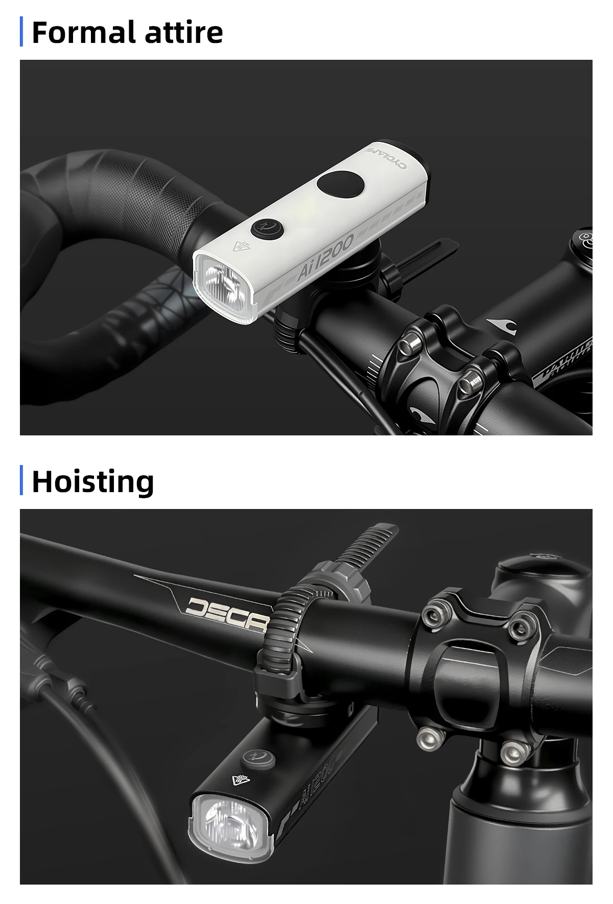 CYCLAMI Bicycle Bike Headlight BR 2000 AI 1200 Lumen High Brightness MTB Road Cycling Safety Aluminum Alloy Front Lamp