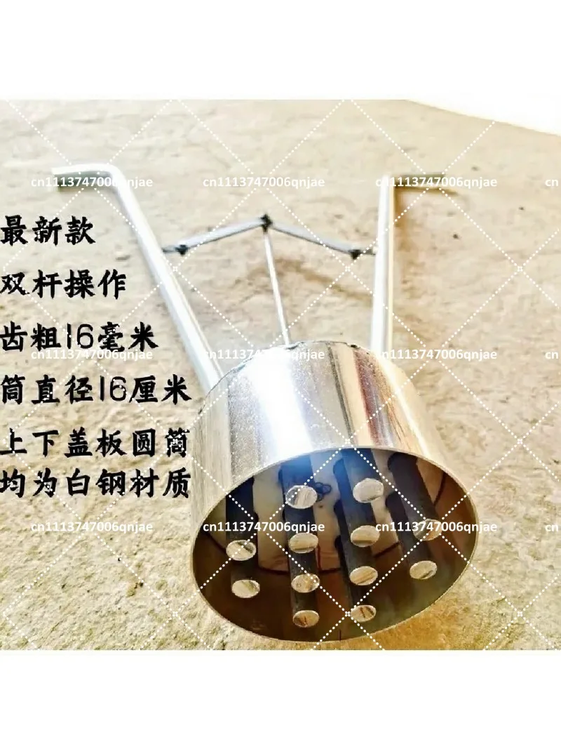 Stainless Steel Double Handle Briquetting Tool with Honeycomb Coal Ash Mold and Bracket