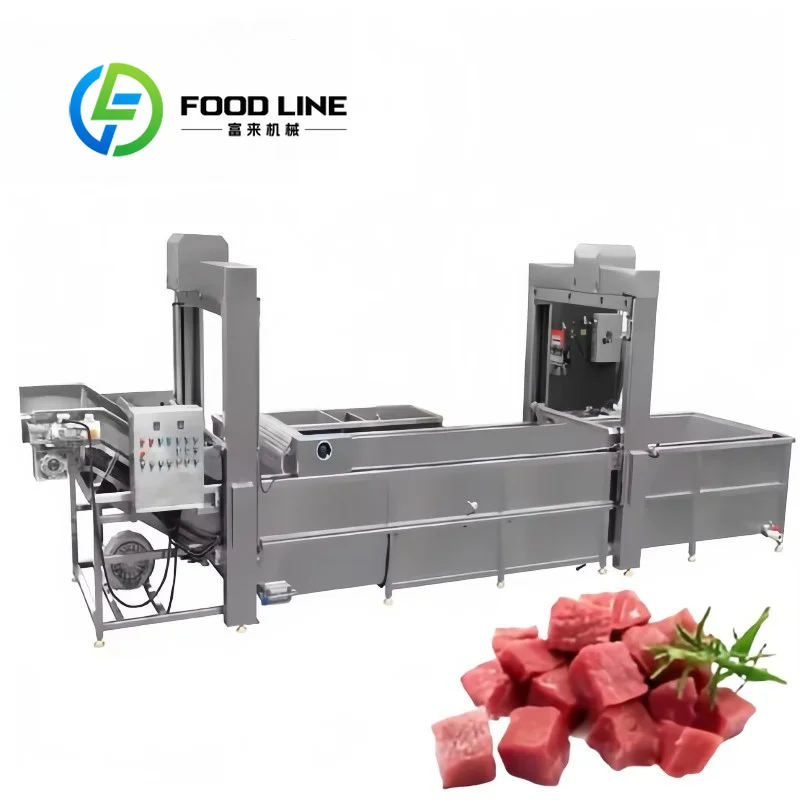 Continuous Water Bath Thawing Machine Built-In Bubble Agitation Accelerates Thaw Speed For Block Frozen Seafood And Meat Blocks