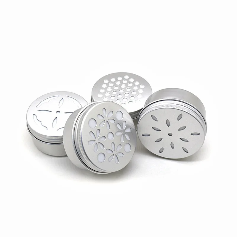 200pcs 2 oz Aluminium Tins Empty Cosmetic Storage Containers 60ml with Hollow Screw Lids Round Sample Travel Cream Tins