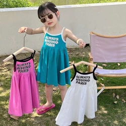 1Pcs Girls Summer Clothes Children's Fashionable Sports Princess Skirts Baby Girl Pleated Skirts Suspender Skirts