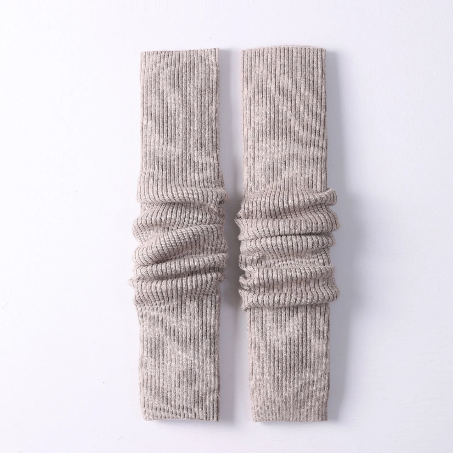 Women Cashmere Blend Knit Leg Warmer Preppy Style Ribbed Slouch Leg Cuffs Autumn Winter Thermal Boot Socks Skirt Matching Outfit