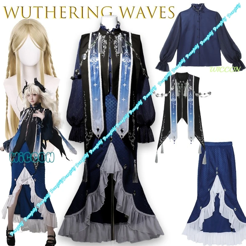 

Хэллоуин Wuthering Waves Cartethyia Лолита Готическая Ведьма Косплей Костюм Аниме Наряд Вечеринка Карнавал