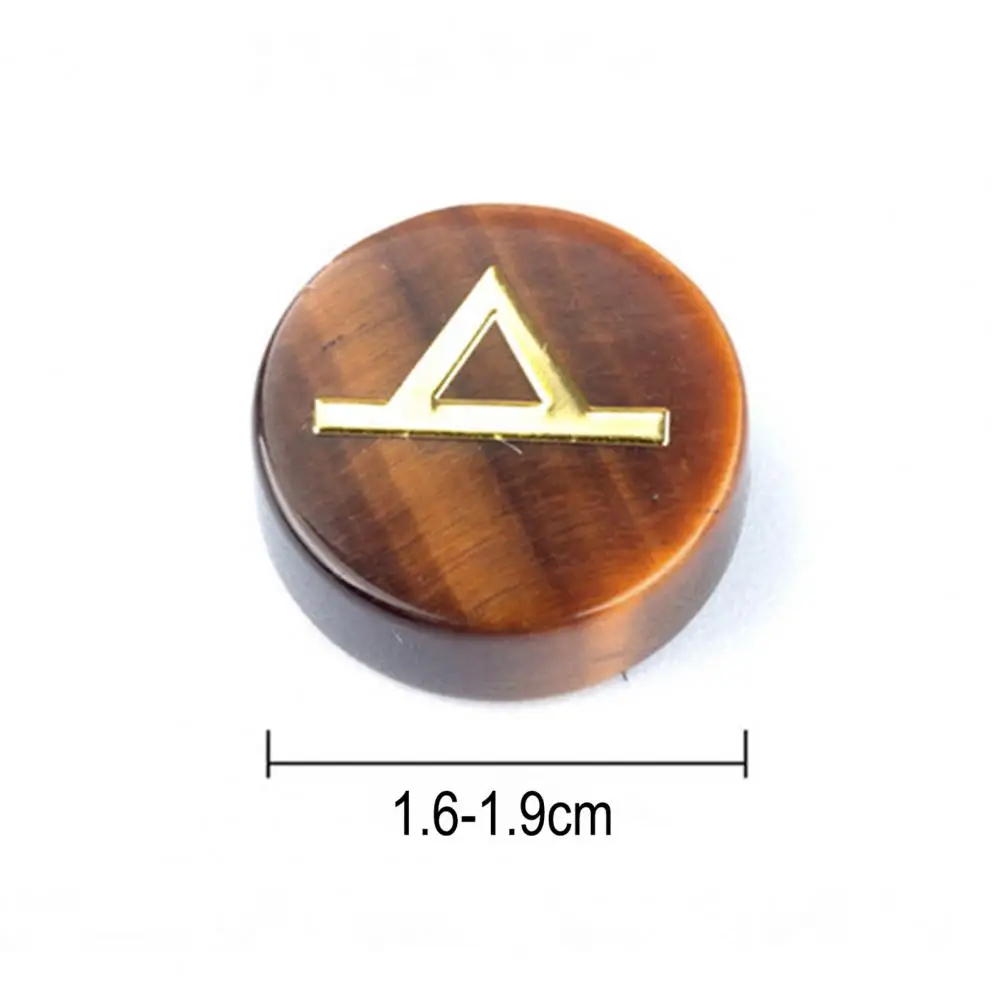 

25Pcs 1.6-1.9cm Faux Crystal Agate Rune Stone Set Alphabet Rune Nordic Germanic Language Stone For Witchcraft Fortune-Telling