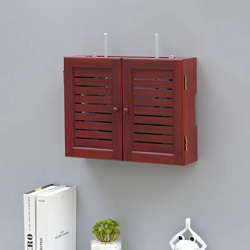 Covering Box Dust-proof Home Wall Mounted WiFi Wireless Router Storage Box Living Room Storage Box Decorative Storage ShelfZF289
