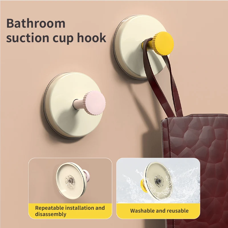 Suction Cup Ball Hook Household Storage Wall Mount Bathroom And Clothing Storage Strong Load-Bearing Punch-Free Back-Mounted