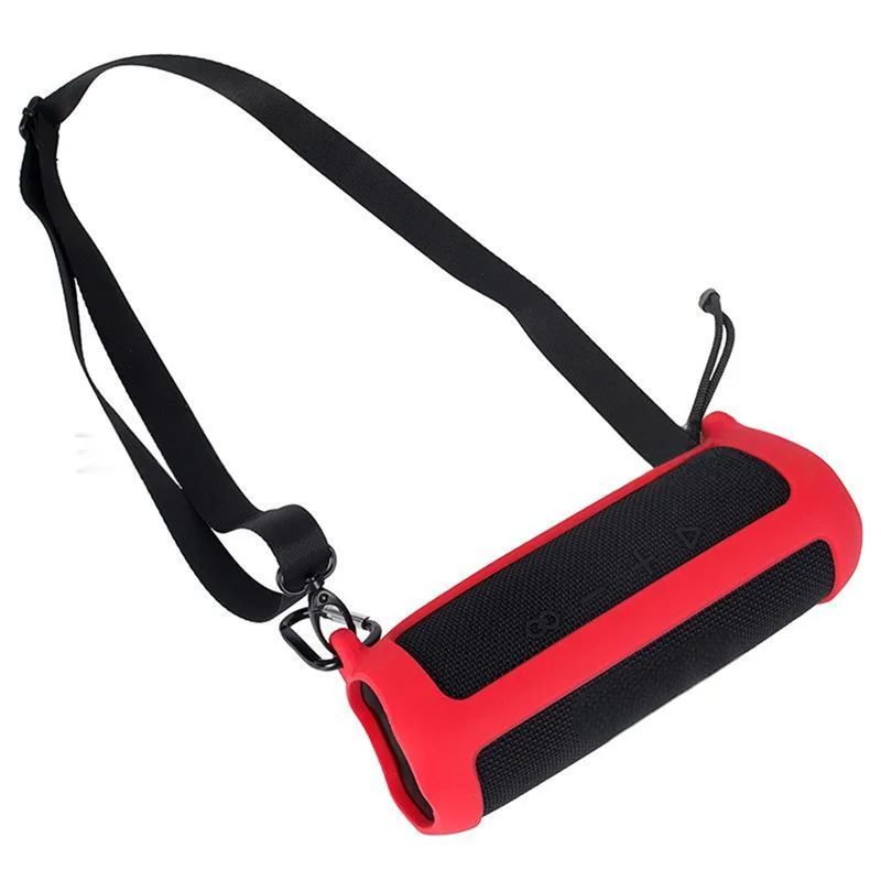 AA60-Bluetooth-Compatible For  Flip 6 Protective Sleeve Waterproof Silicone Case With Adjustable Strap And Carabiner