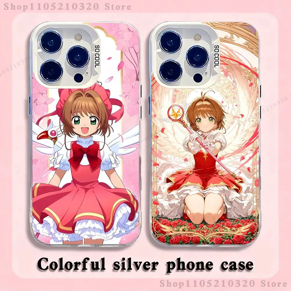 

C-Cardcaptor S-Sakura Phone Case For iPhone 17,16,15,14,13,12,X,8,Pro,Max,Plus,E,SE4,Air,Mini White IMD Matte