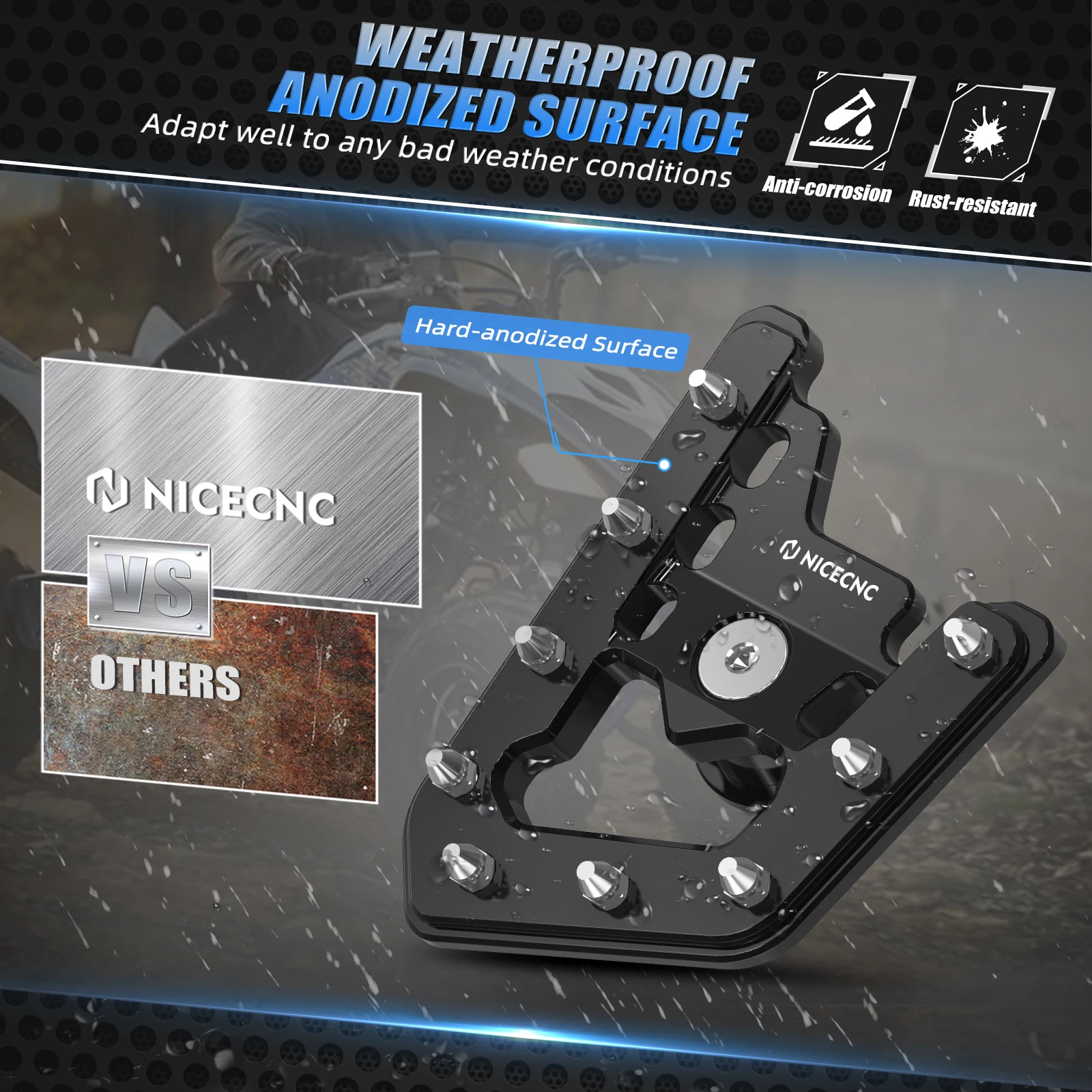 NICECNC ATV Rear Brake Pedal Lever Extension Extender For Yamaha Raptor 700 2006-2012 2007 2008 2009 2010 2011 6061-Aluminum