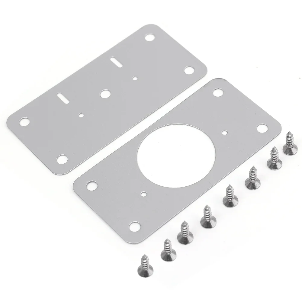 Cabinet Hinge Repair Plate Stainless Steel Door Hinge Mounting Plate ith Holes Hardware Hinge Fixing Brackets Kits Repair Tools