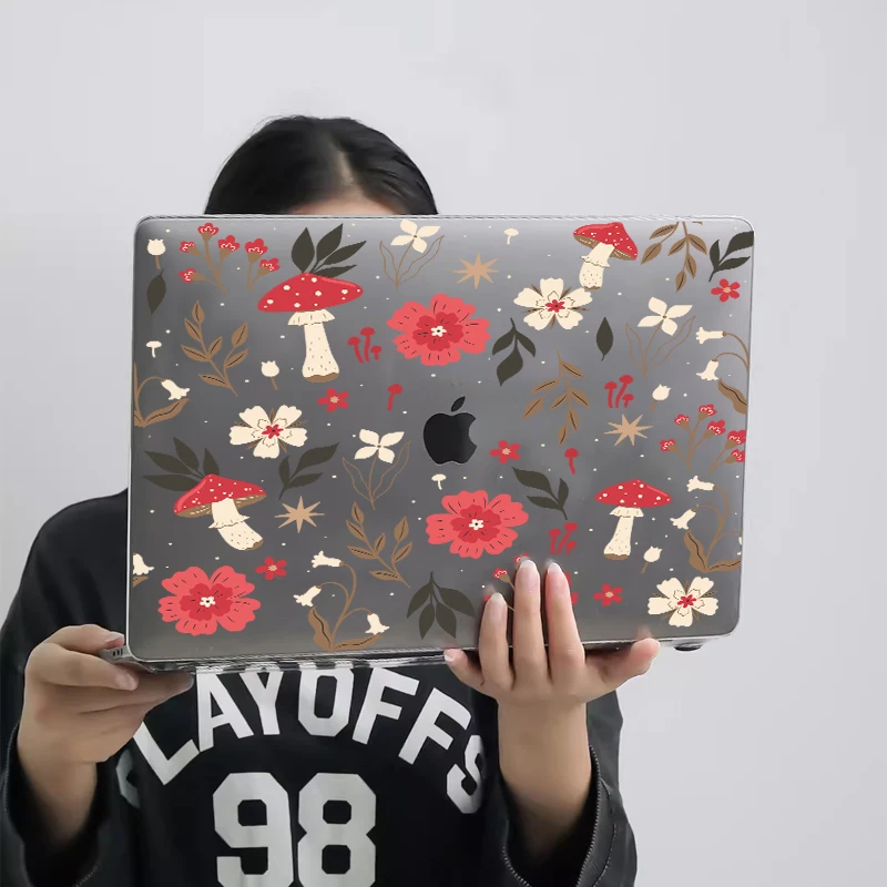 Pretty mushrooms Printing Case For Macbook Air M2 M3 13.6 15.3 inch A2681 A2941 A3113 A3114 2023 Pro 13 14 A2338 A2992 A2442