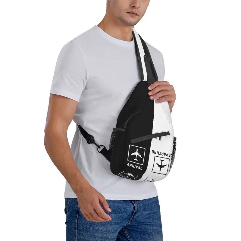 Mochila cruzada de aviador para hombre, morral de hombro para viajes y ciclismo, para salidas de avión