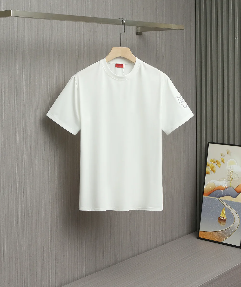 BLSK CPRT T-Shirt men Cotton 2026 New fashion Casual comfortable elastic short sleeve thin round neck Straight work Size M-2XL