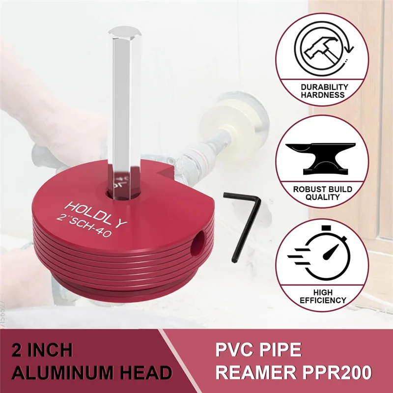 

BAAG-PVC Pipe Reamer With Hexagonal Shaft-PVC Joint Saver For Water Lines, Drain Lines-Plumbing Tool For Inner Pipe Cutting