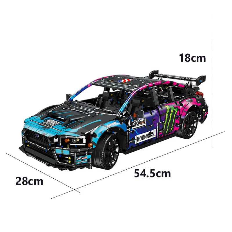 IN STOCK MOC Technical WRX STI RC Sports Car Building Blocks Model Supercar Bricks Toys for Boys Christmas Gift Set