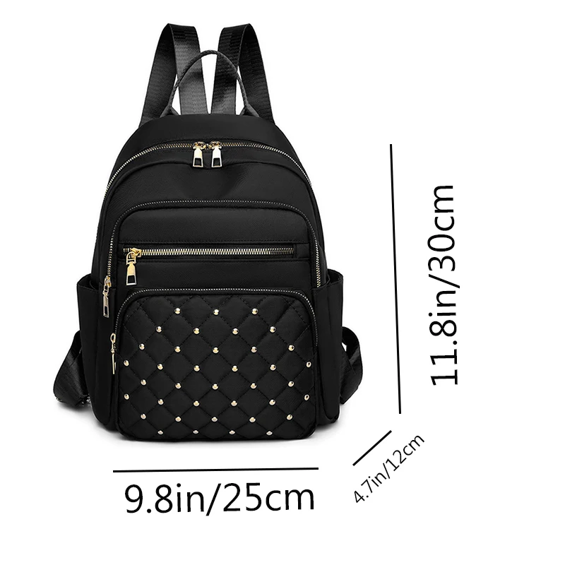 Daily Wear Soft Fabric Women Backpack Side Pocket Design, Simple Multi-color Rucksack for Casual Street Matching