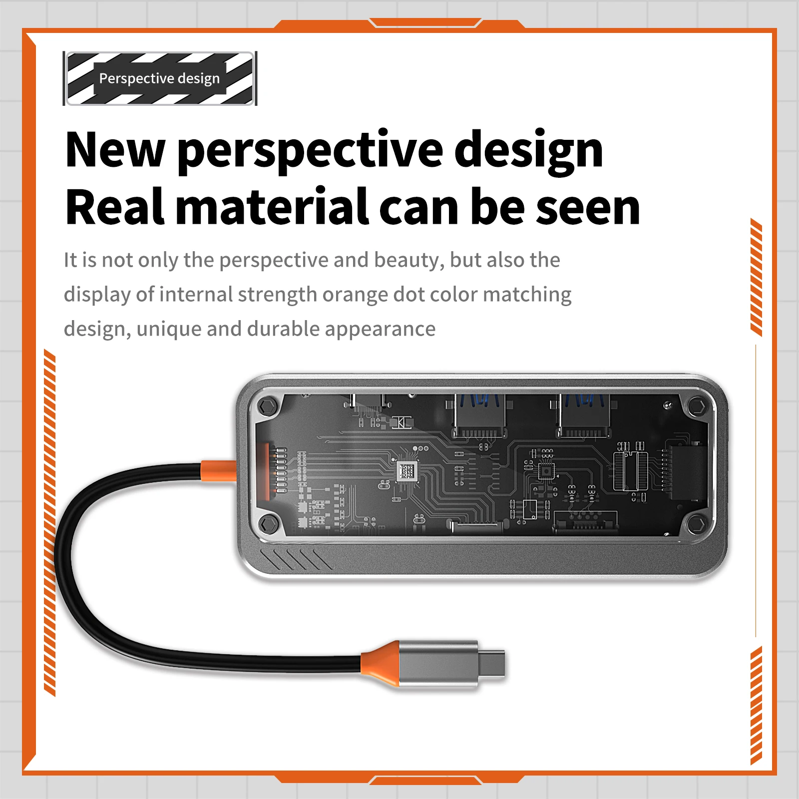 Computer USB C Hub C-Type to HDMI Ethernet Port PD 100W Adapter for Macbook Pro USB 3.0 USB2.0 Port Hub Docking Station