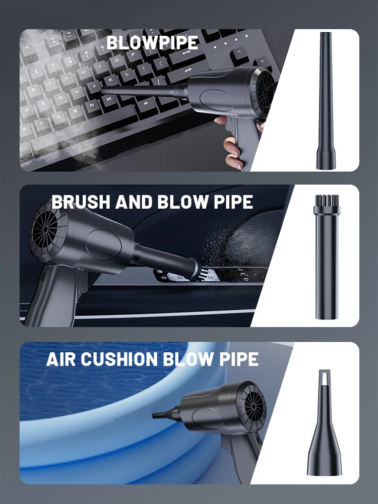 Mini Turbo Jet Fan 85000RPM Wind Speed Brushless Motor Handheld Duct Fan High-Performance Cyclone Turbo Electric Blower