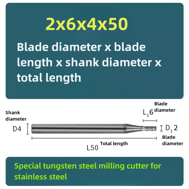 HRC65 Tungsten Carbide End Mill NACO4 Coated 4 Flute Milling Cutter 3 4 5 6 8 12 Shank Metal Steel Machining Tool CNC Router Bit