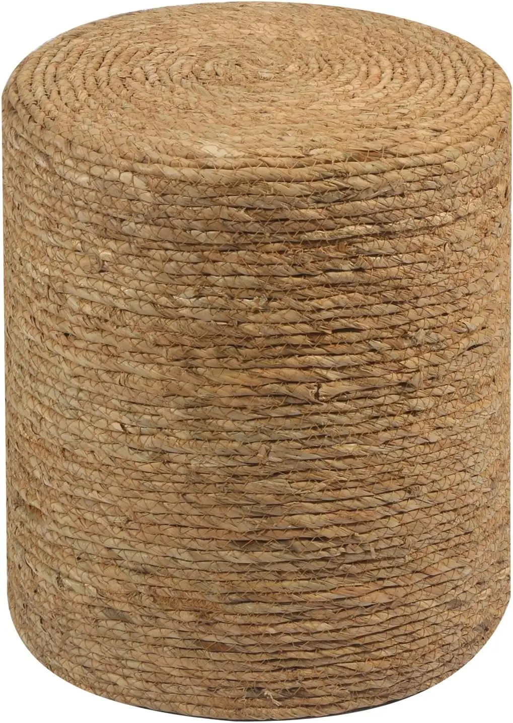 

Handwoven Natural Seagrass Round Ottoman Foot Stool for Living Room and Outdoor Use, Durable and Comfortable
