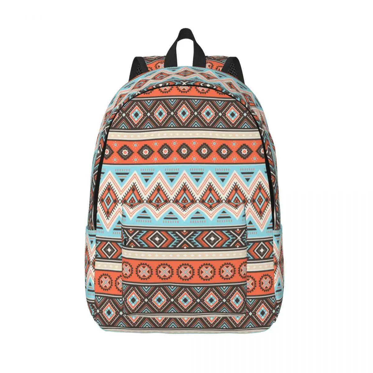 Indiana Tribal Striped Aztec Backpack for Men Women High School Work Daypack Vintage Boho Style College Shoulder Bag Gift