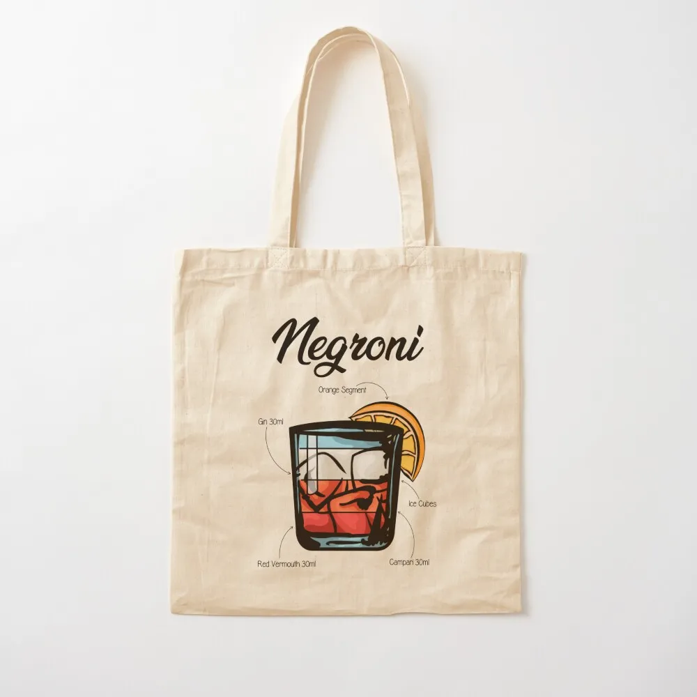 

Negroni Cocktail Recipe Tote Bag Women's tote bag bags luxury women Beach bag shopper women Canvas Tote