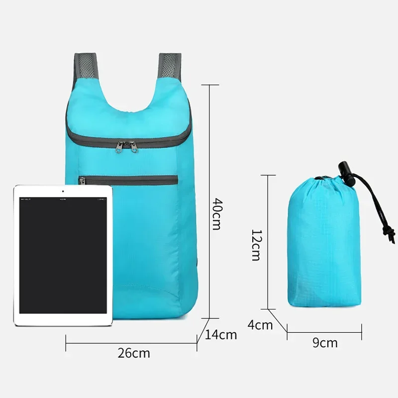 10L Lightweight Foldable Backpack Ultralight Outdoor Sports Backpack Travel Backpack Men's and Women's Yoga City Jogging Bags