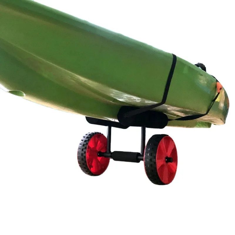 

45kg Adjustable Width Shaft Aluminum Alloy Kayak Canoe Spring Button Design Folding Cart