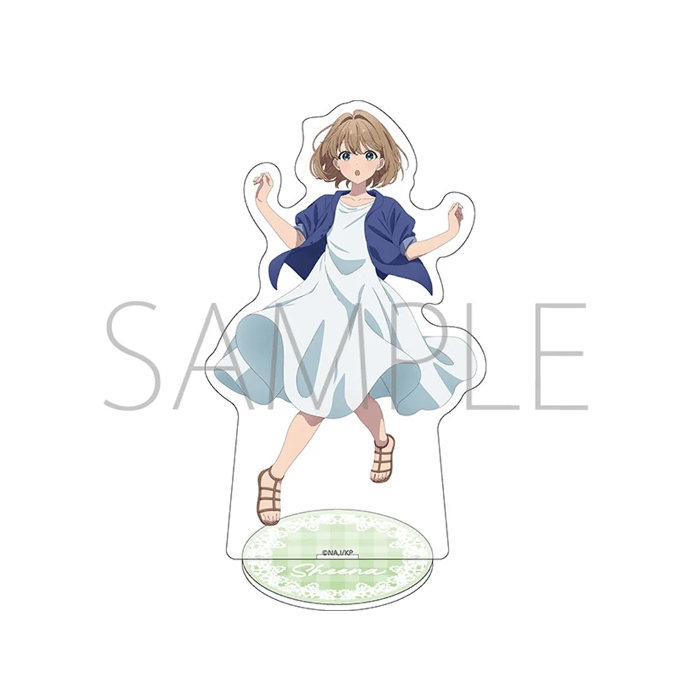 I Want to Love You Till Your Dying Day Totsuki Sheena 15cm Acrylic Stand Keychain Casual White Dress Blue Jacket Ver Ornament